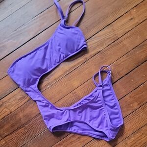 Fashion Nova Purple One-Piece Swimsuit